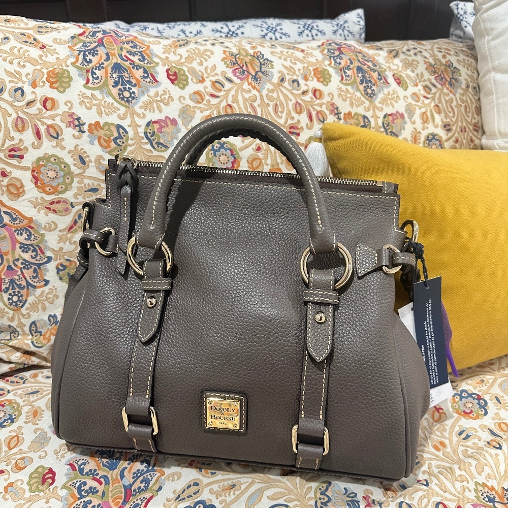 Dooney Pebble Grain Satchel - Elephant
